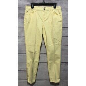 Joe Fresh Sunshine Yellow Ankle  Jeans 10 Y2K  Slim Coupe Etroite